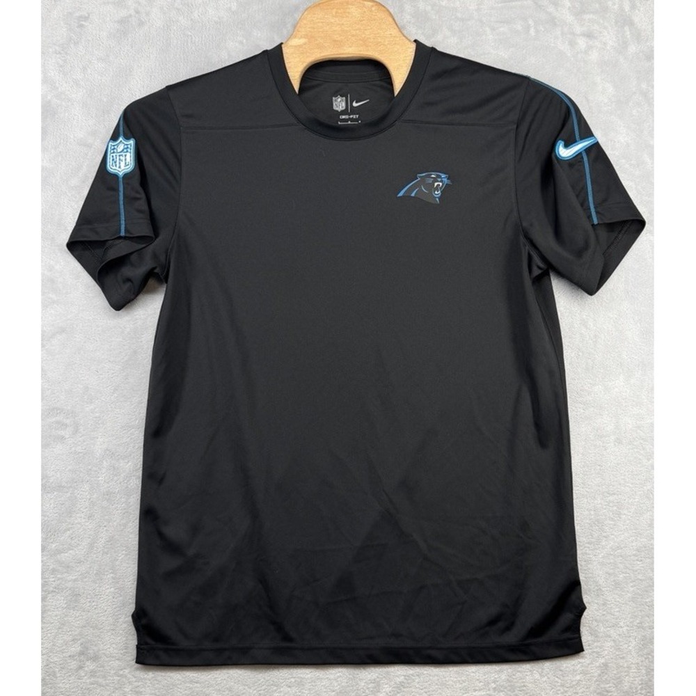 Nike Carolina Panthers Short Sleeve Shirt Team Issued Black NFL Men's Size L